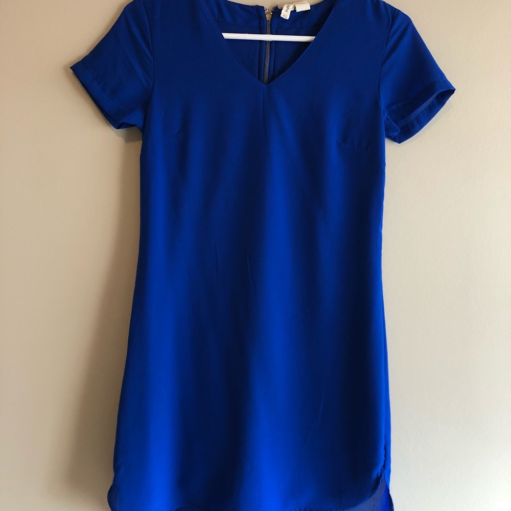 Royal blue short sleeve dress